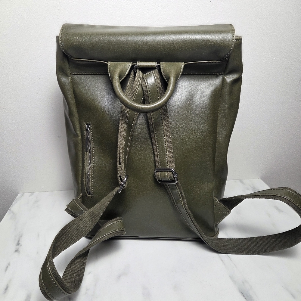 Matt & Nat Fabi Faux Leather Backpack in Olive Green - Picture 7 of 8